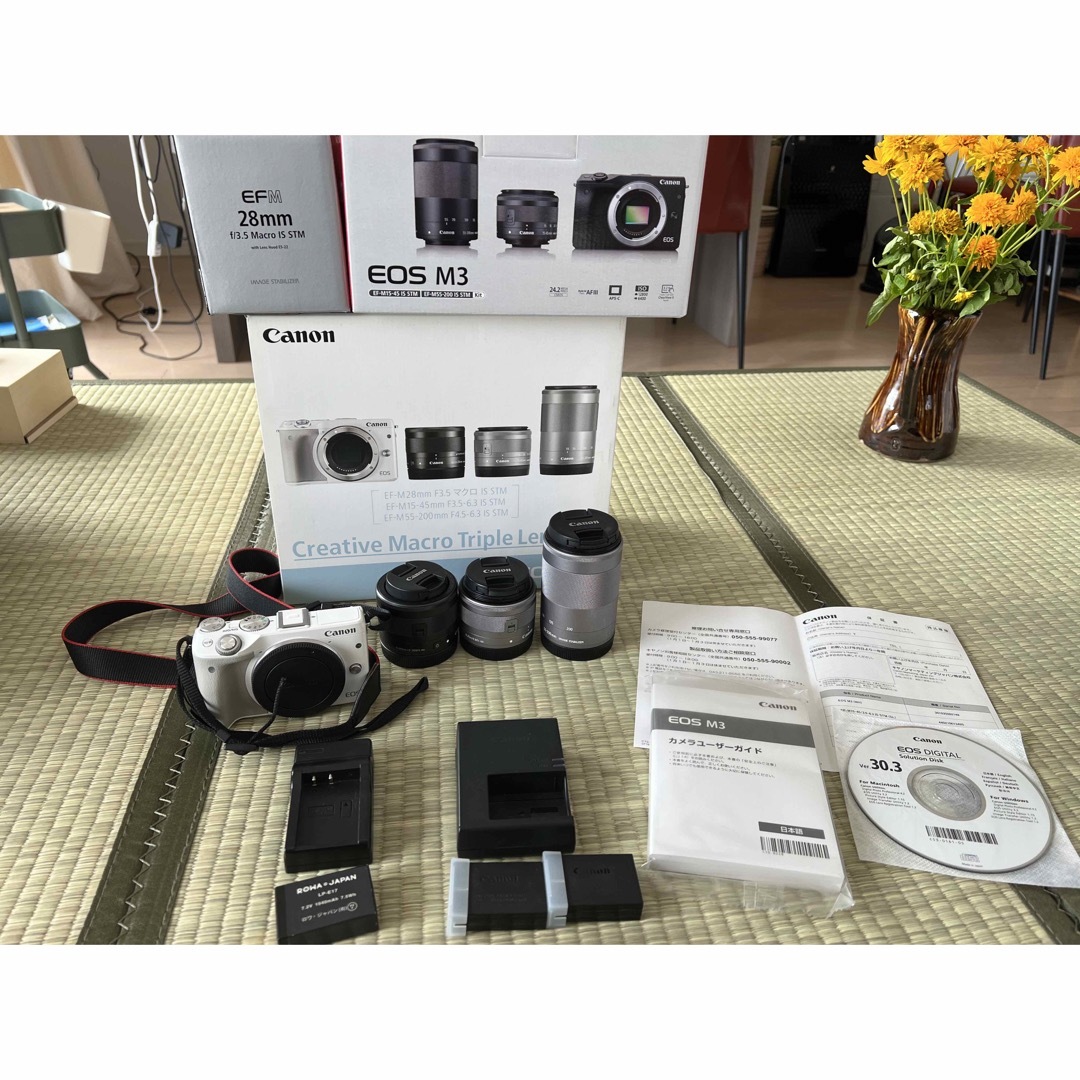 Canon EOS M3 Triple lens kit トリプルレンズCanon