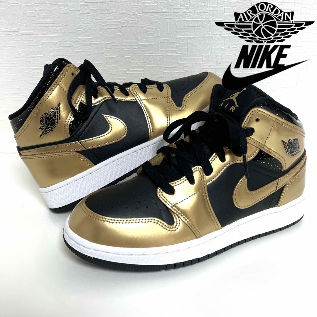 AIR JORDAN BLACK METALLIC GOLD 24cm