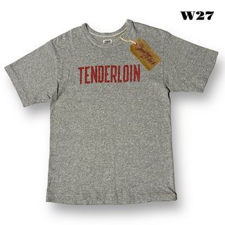 テンダーロイン(TENDERLOIN)の人気品！ TENDERLOIN TEE 半袖Tシャツ グレー レッド 炭 赤 S(Tシャツ/カットソー(半袖/袖なし))