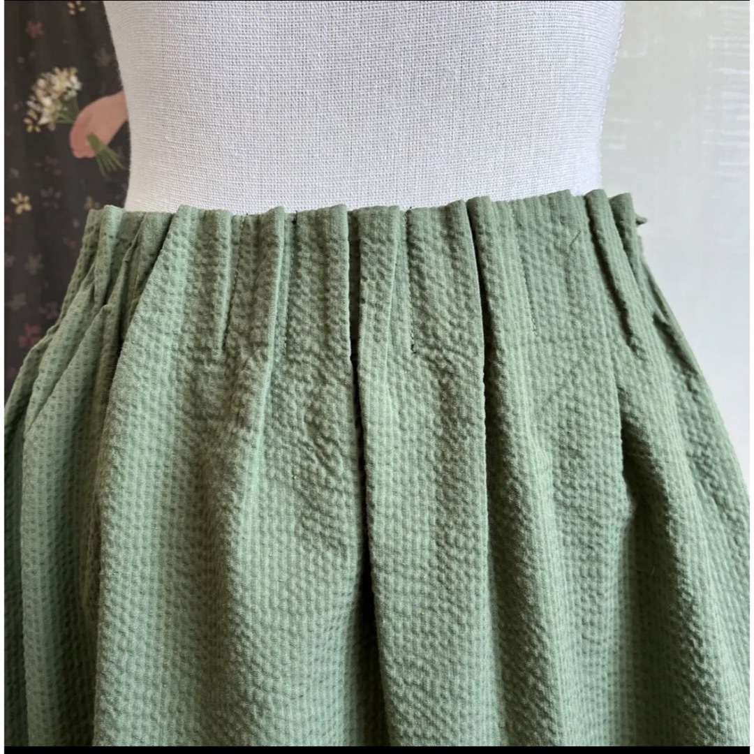 STUDIO CLIP(スタディオクリップ)の40 スタディオクリップ 緑のギャザースカート レディースのスカート(その他)の商品写真