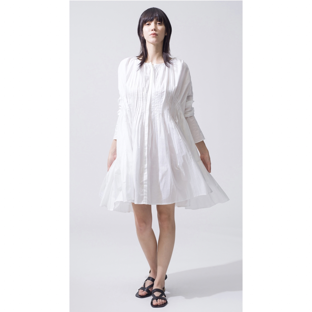 Merlette(マーレット)の新品！Merlette ☆ MARTEL PLEATED☆ホワイト☆XS☆ レディースのワンピース(ひざ丈ワンピース)の商品写真