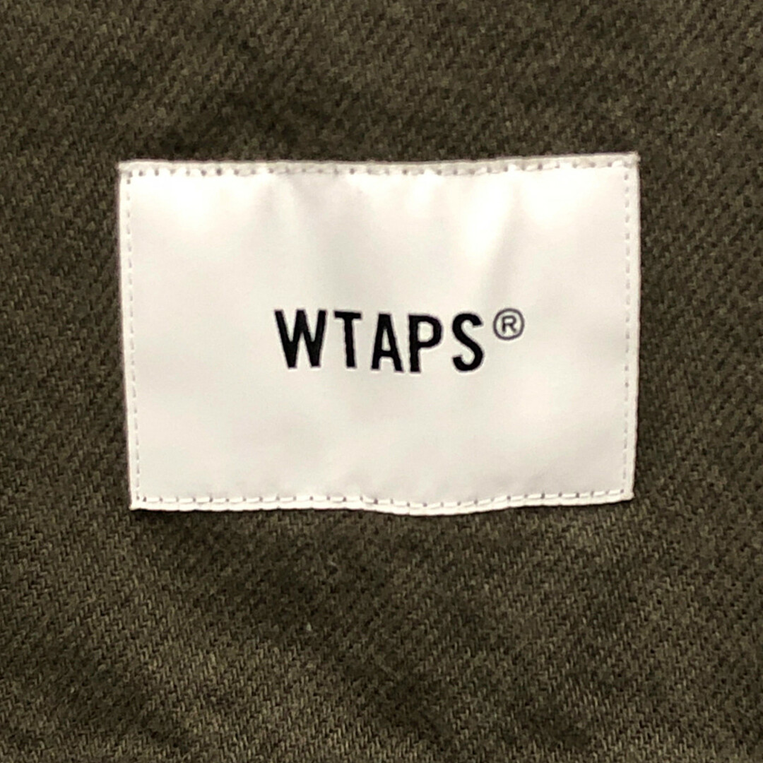 WTAPS ダブルタップス 22SS WCPO 01 LS COTTON. FLANNEL フランネル コットン シャツ 長袖 厚手 カーキ系 正規品 / 31260 2