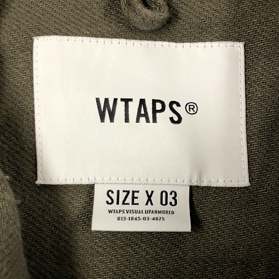 WTAPS ダブルタップス 22SS WCPO 01 LS COTTON. FLANNEL フランネル コットン シャツ 長袖 厚手 カーキ系 正規品 / 31260 6