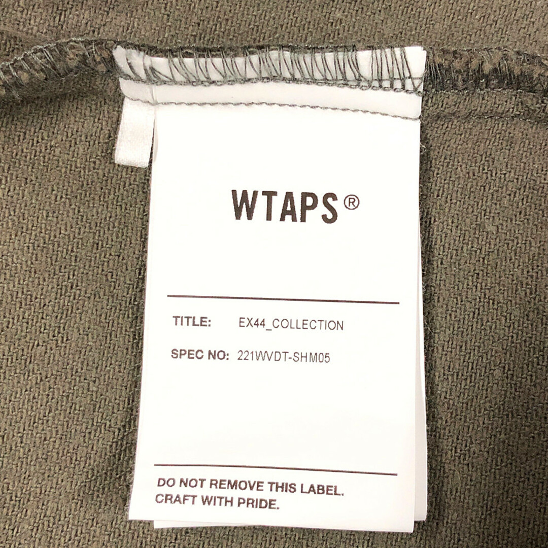 WTAPS ダブルタップス 22SS WCPO 01 LS COTTON. FLANNEL フランネル コットン シャツ 長袖 厚手 カーキ系 正規品 / 31260 7