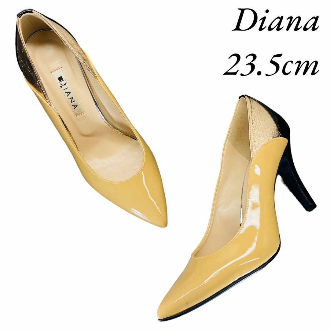DIANA(ダイアナ)のDiana エナメル パンプス  23.5cm マルチカラー ポインテッドトゥ レディースの靴/シューズ(ハイヒール/パンプス)の商品写真