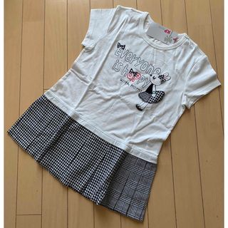 ニットプランナー(KP)のKP ニットプランナー mimiちゃん裾チェック柄トップス 140(Tシャツ/カットソー)