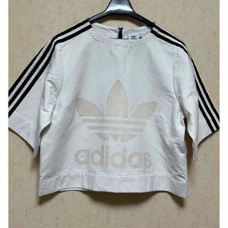 アディダス(adidas)のadidas アディダス ビックロゴ バックファスナーシャツ(Tシャツ(半袖/袖なし))