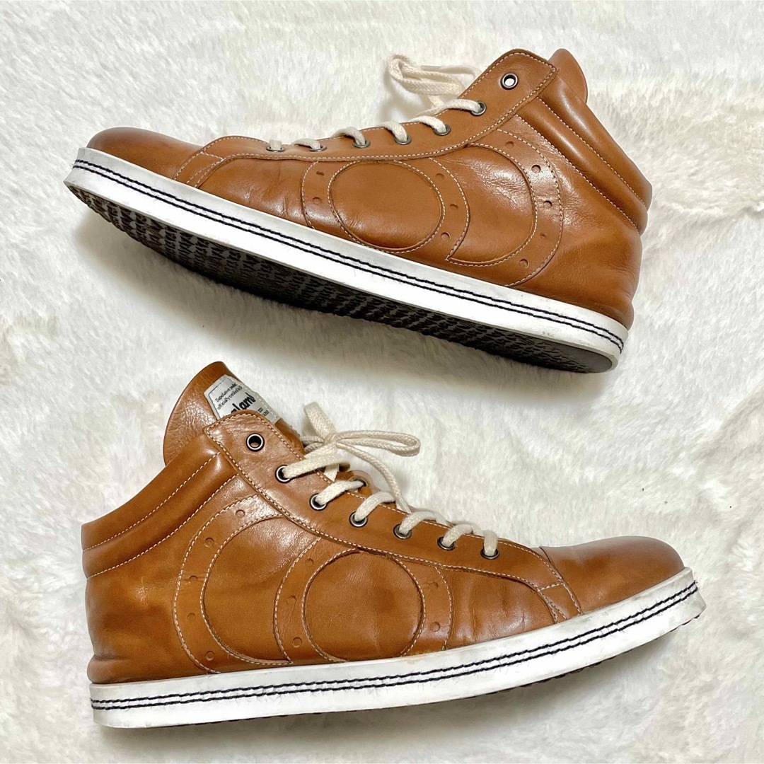 Glamb グラム サイドジップ レザー ミッドカット スニーカー