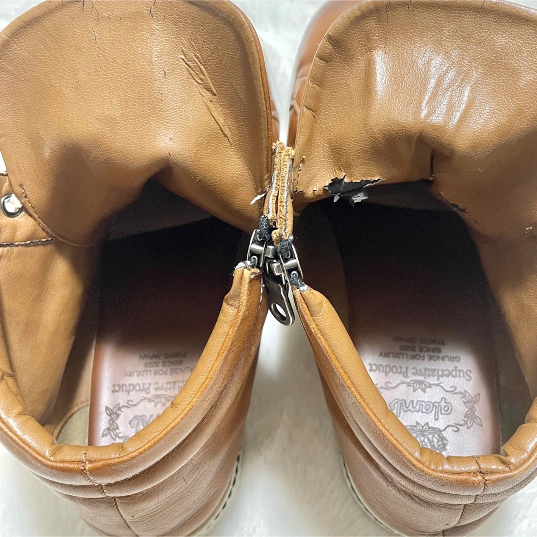 Glamb グラム サイドジップ レザー ミッドカット スニーカー