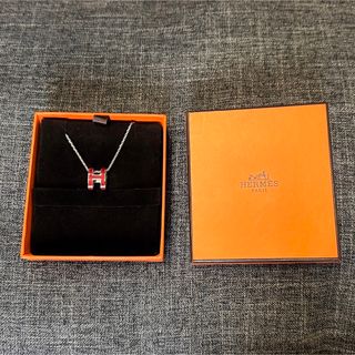 エルメス(Hermes)のエルメス　ポップH ネックレス　レッド(ネックレス)