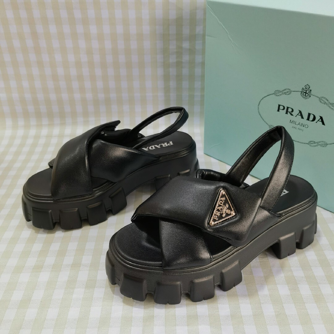 2022新発 Prada テクニカル サンダル プラダ ストラップ サンダル