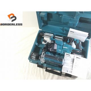 マキタ(Makita)の☆未使用品☆ makita マキタ 40Vmax コードレスハンマードリル HR008GRMXV 青/ブルー バッテリー2個(40V 4.0Ah)充電器+ケース 75363(工具)