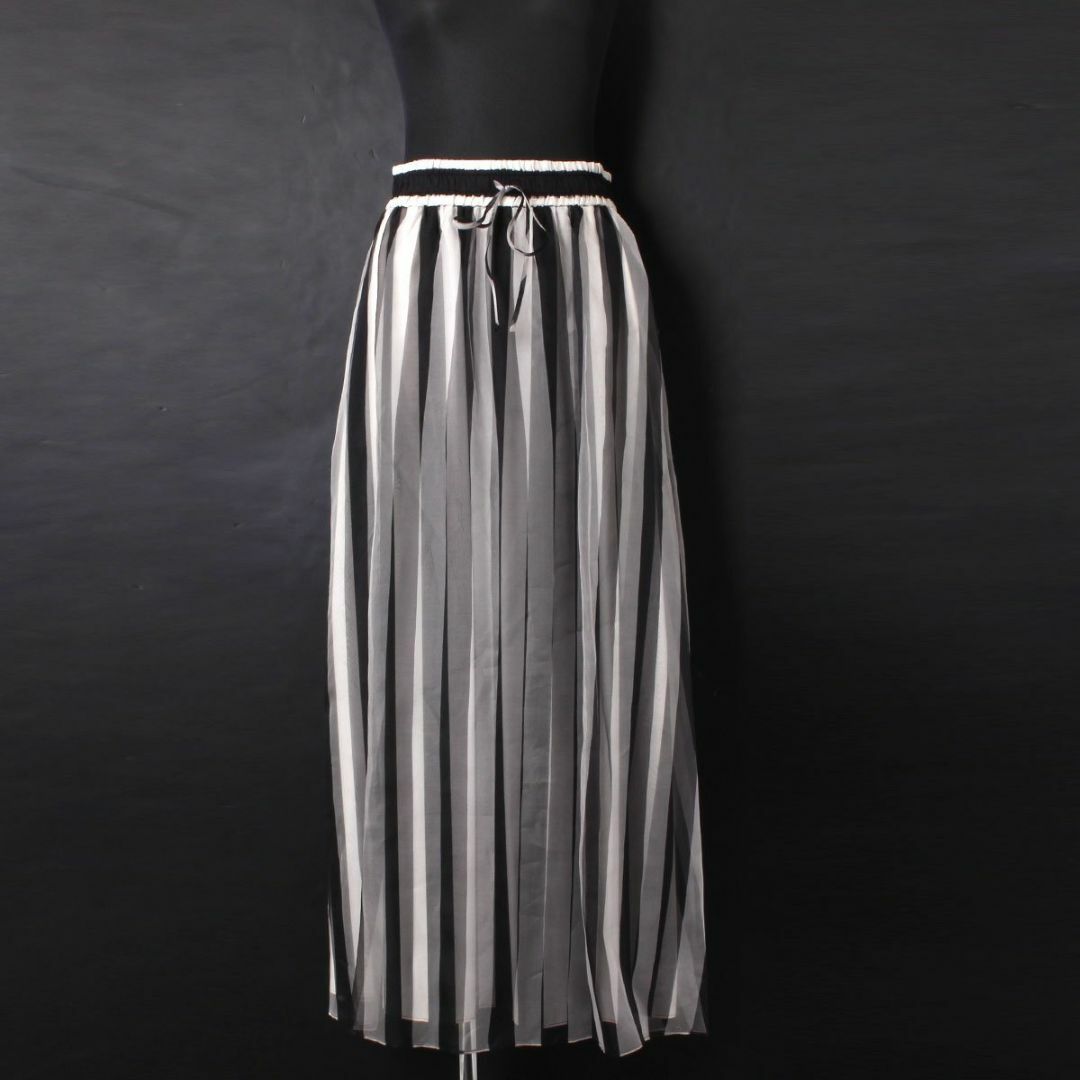 素材シルク100％新品 alice+olivia DIXIE MAXI STRIPED SKIRT