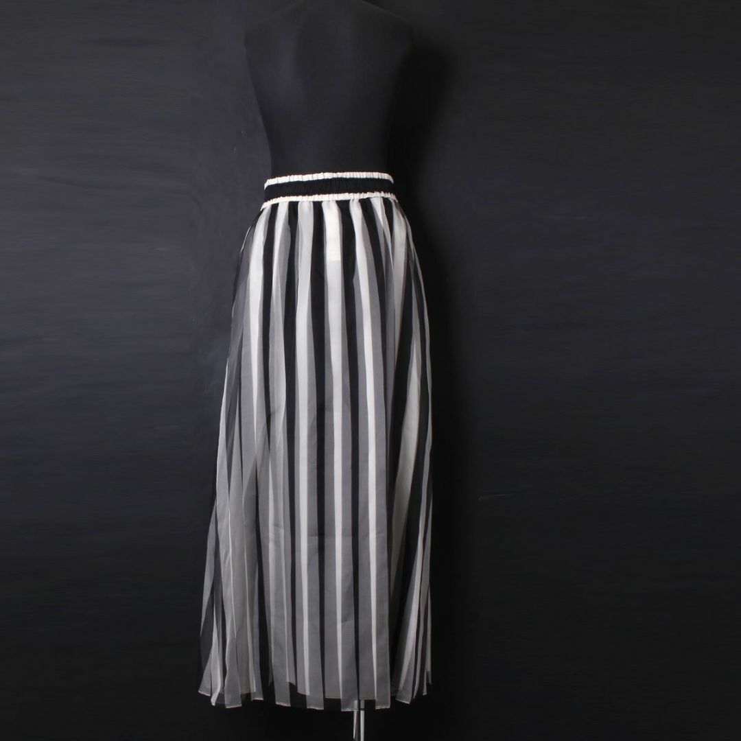 素材シルク100％新品 alice+olivia DIXIE MAXI STRIPED SKIRT