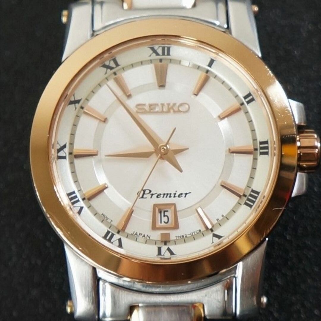 【稼働品】SEIKO　PREMIER　サファイヤクリスタルガラス使用