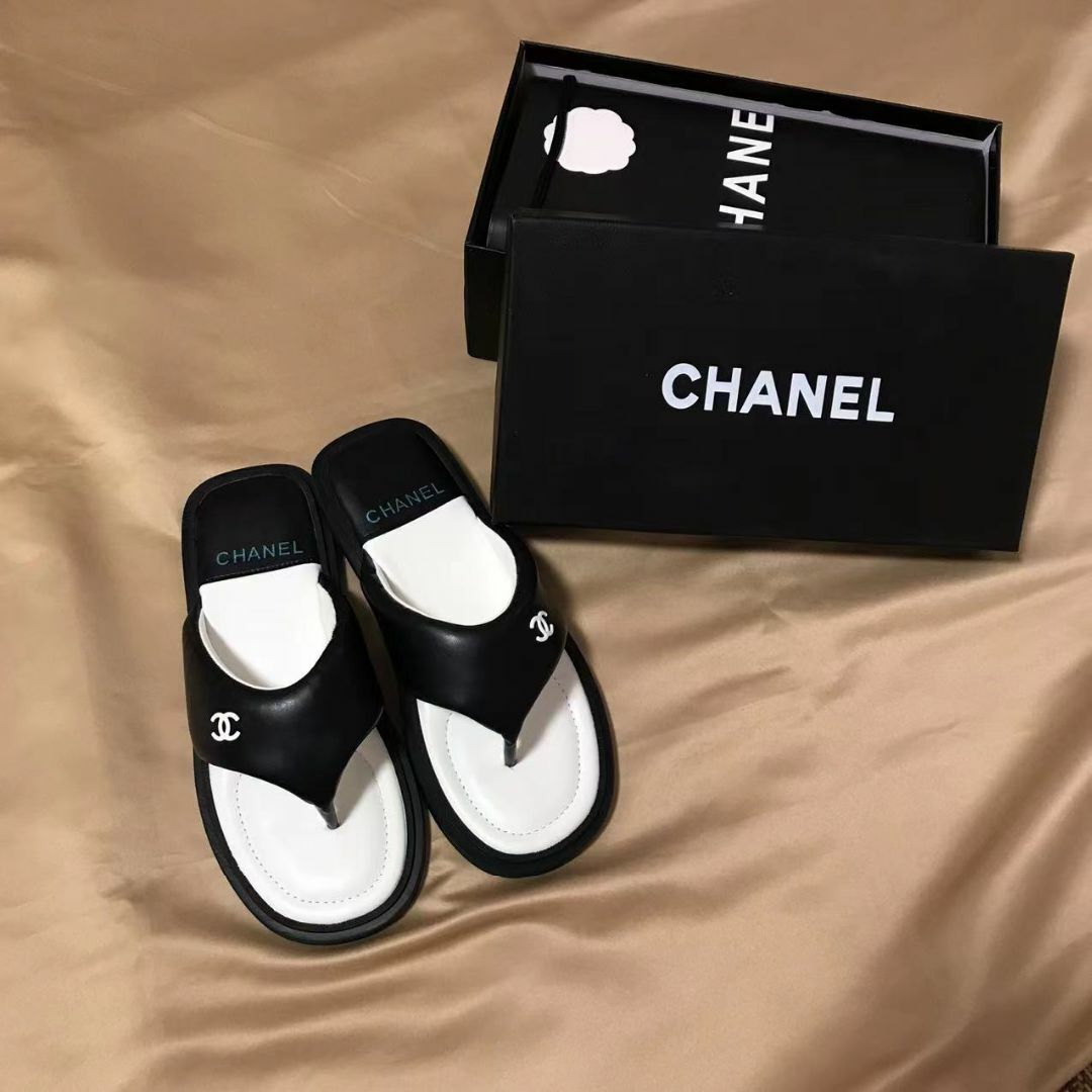 CHANEL ブラック　サンダル38