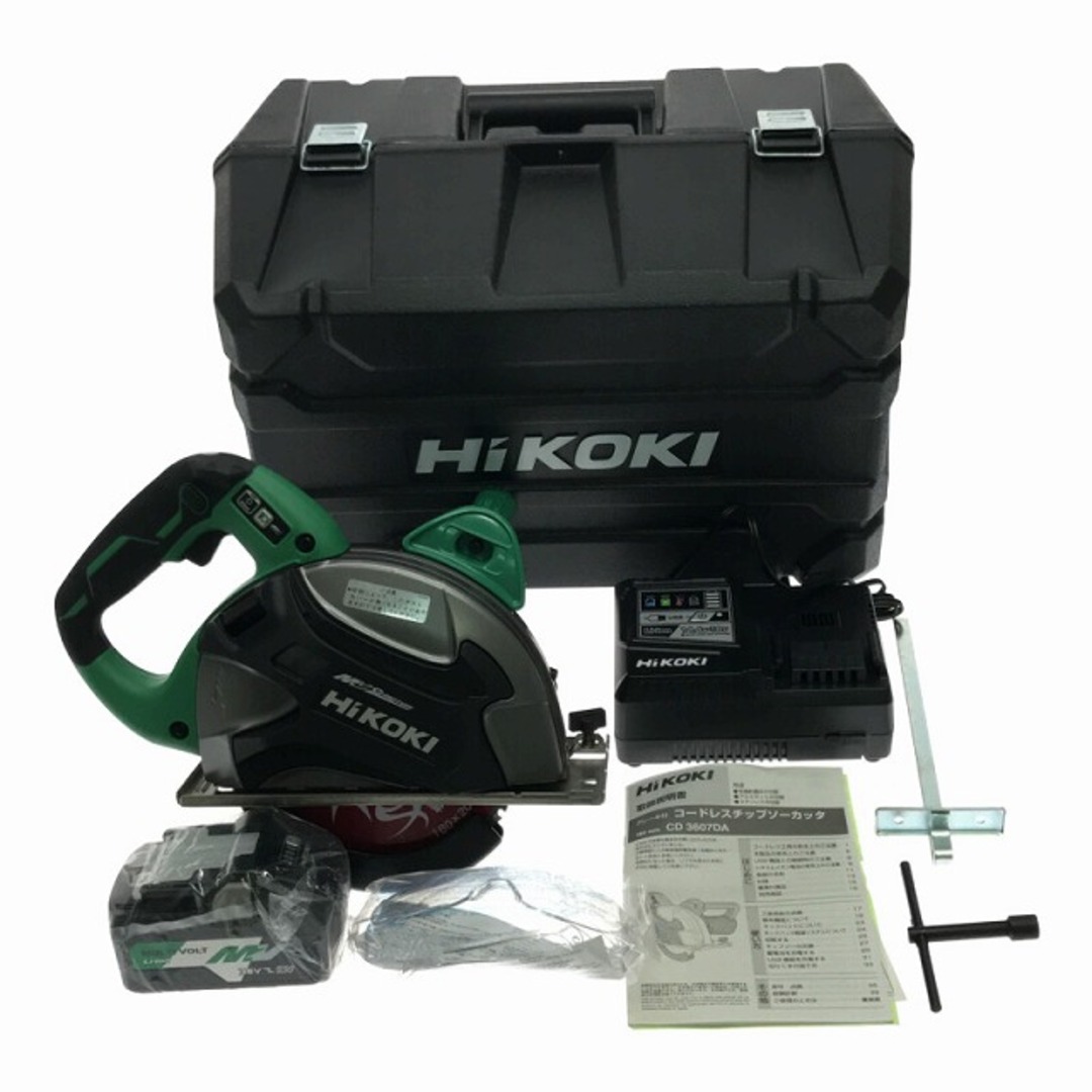 ☆未使用品☆HiKOKI ハイコーキ 36V 180mm コードレスチップソーカッター CD3607DA WP バッテリー1個(36V 4.0AH)  充電器 74674