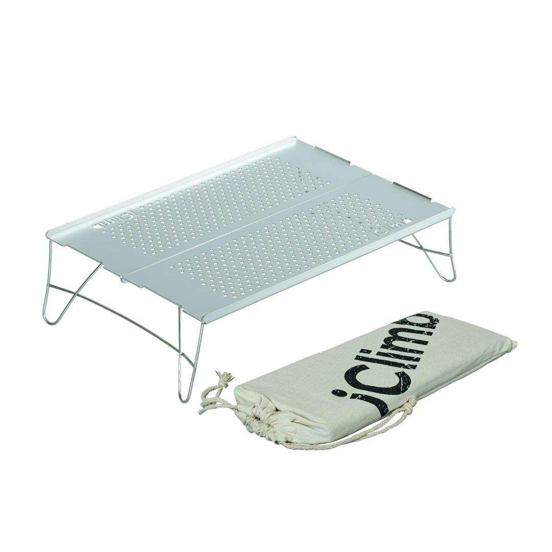 色: Silver】iClimb アウトドア テーブル 超軽量 折畳テーブル