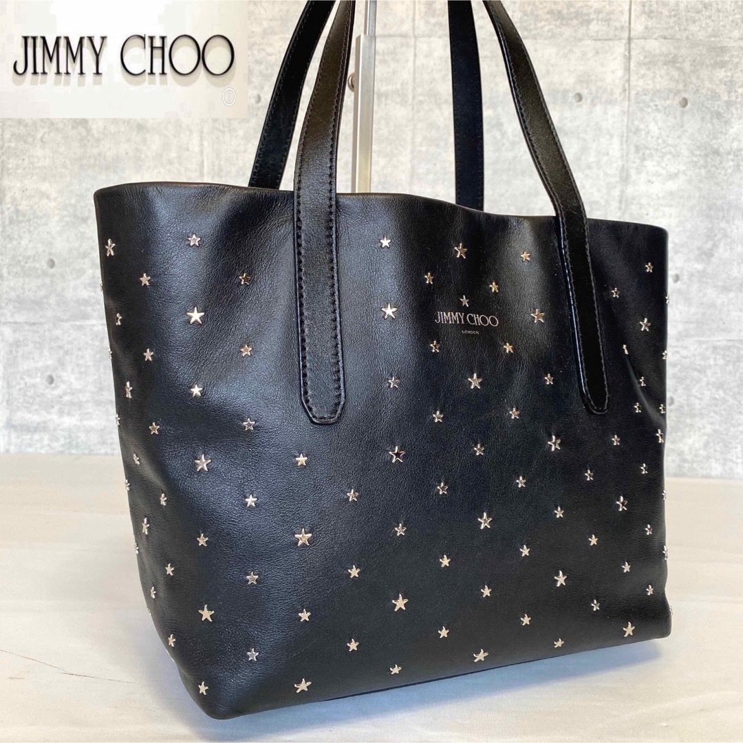 JIMMY CHOO - 【極美品】JIMMY CHOO SOFIA/S 黒 スタースタッズ トート ...