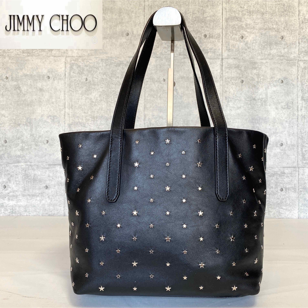 JIMMY CHOO - 【極美品】JIMMY CHOO SOFIA/S 黒 スタースタッズ トート ...