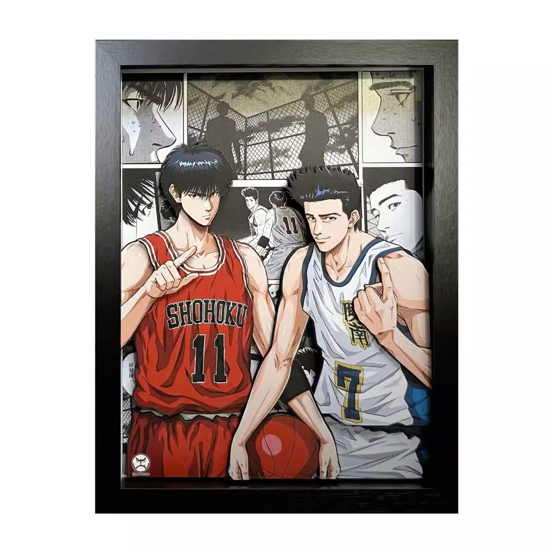 ????スラムダンク　SLAM DUNK   立体 3D  絵画　流川楓　仙道彰