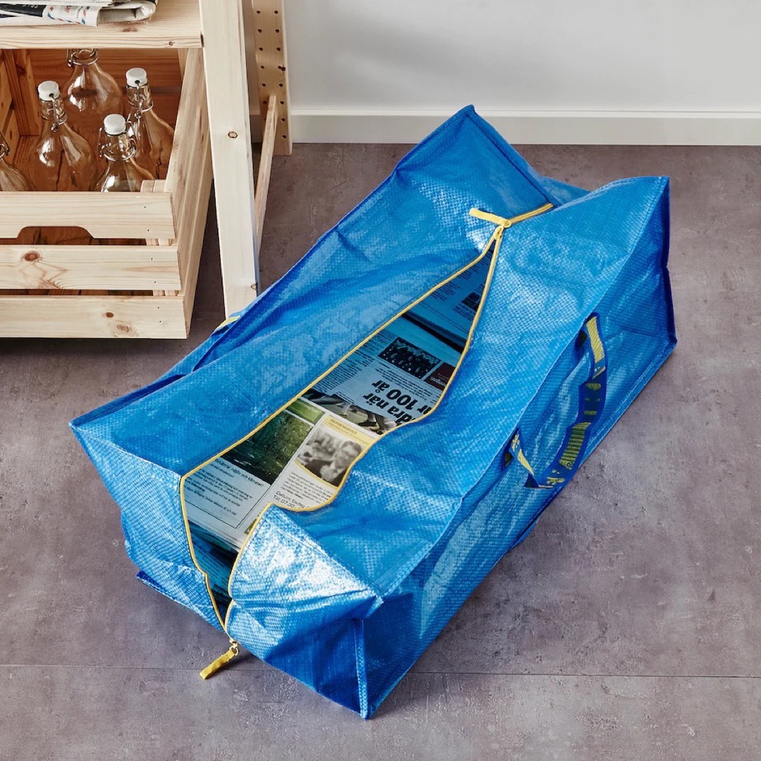 IKEA(イケア)のIKEA イケア フラクタ トロリー用バッグ　XL ブルーバッグ　1枚 レディースのバッグ(エコバッグ)の商品写真