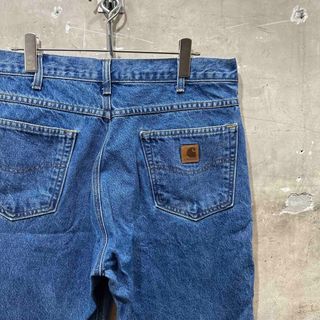 カーハート(carhartt)のUSA古着カーハート デニムショートパンツ w36 ビッグサイズ ブルー(ショートパンツ)