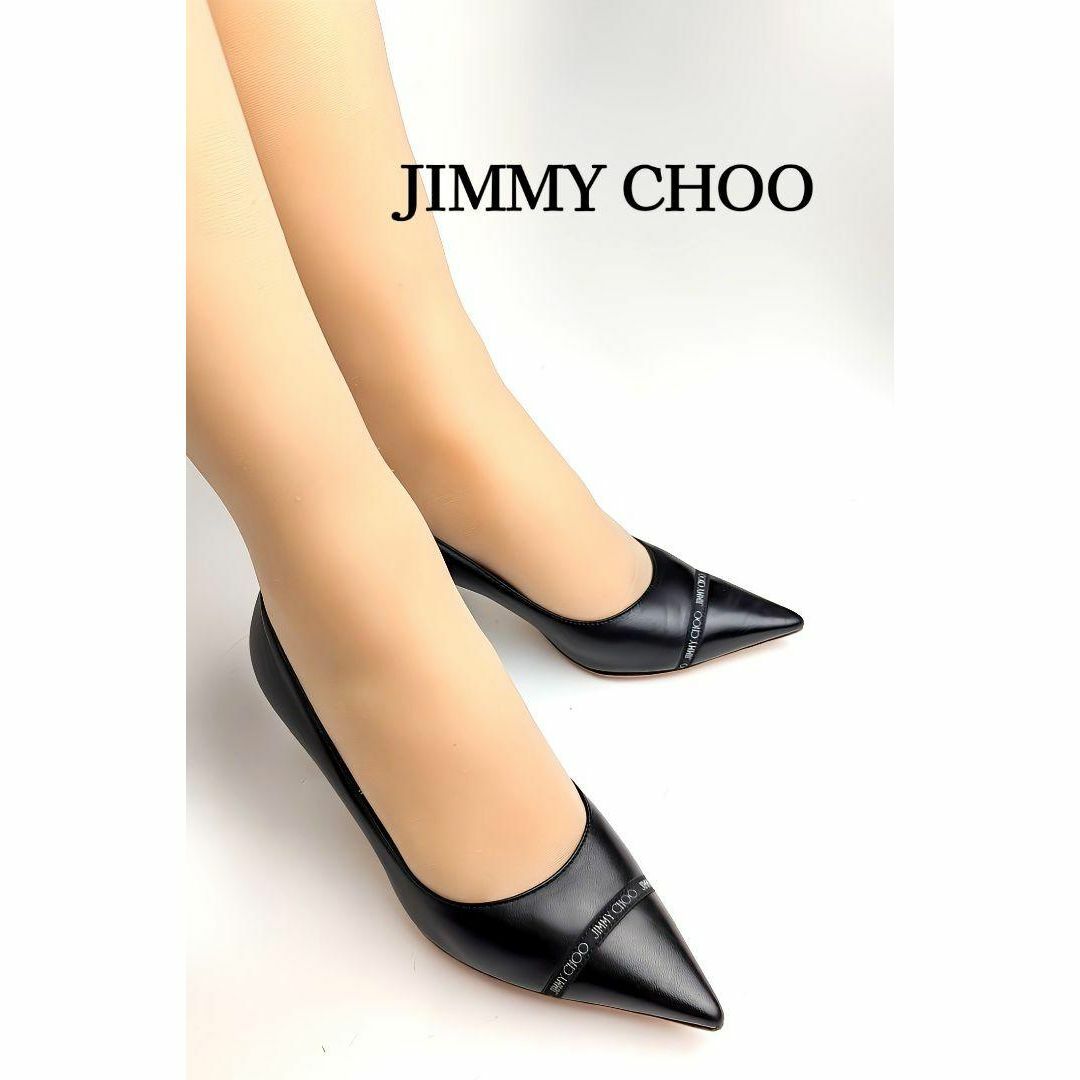 JIMMY CHOO(ジミーチュウ)の新品そっくりさん⭐ジミーチュウJIMMY CHOO ロゴRene65パンプス34 レディースの靴/シューズ(ハイヒール/パンプス)の商品写真