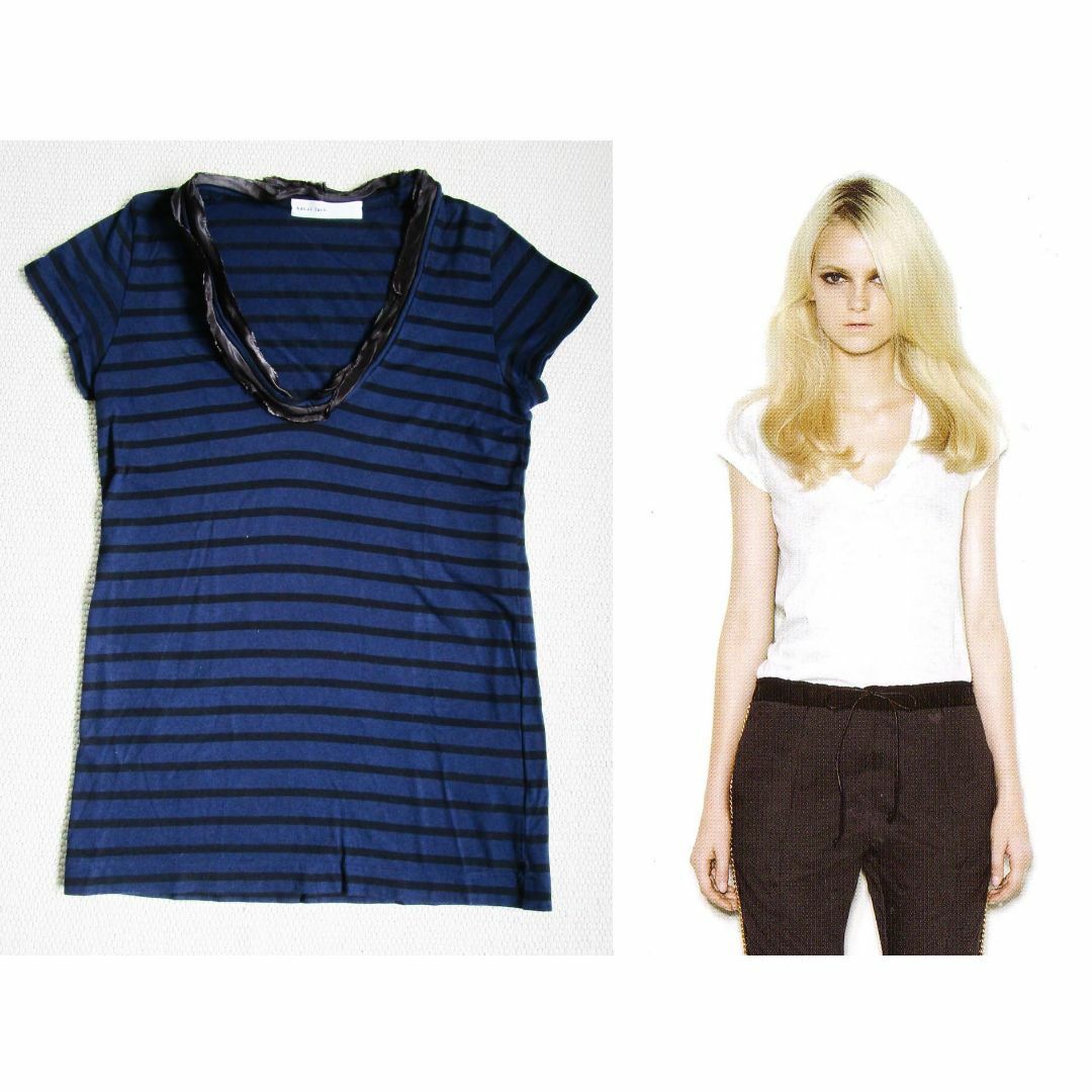 sacai luck - サカイラック sacai luck カットソー Tシャツ 紺ボーダー sacai luck - サカイラック sacai luck カットソー Tシャツ 紺ボーダー