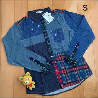 ミキハウス(mikihouse)の★ミキハウス★パッチワーク長袖シャツ★S(155-165)★ママ大人(シャツ/ブラウス(長袖/七分))