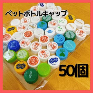 【夏のお勉強‼︎工作や自由研究に】ペットボトルキャップ50個入り　洗浄済み　素材(各種パーツ)