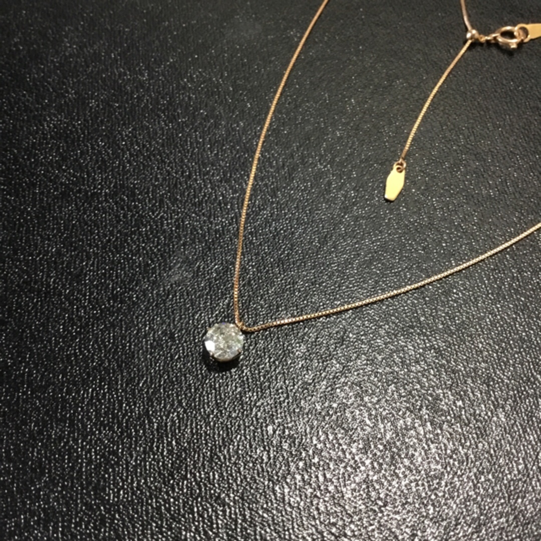K18金ピンクゴールド　天然ダイヤモンド　0,60キャラット　ネックレス レディースのアクセサリー(ネックレス)の商品写真