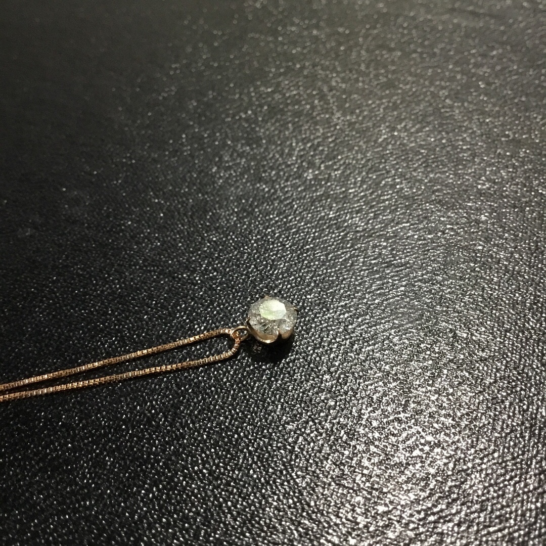 K18金ピンクゴールド 天然ダイヤモンド 0,60キャラット ネックレス ...