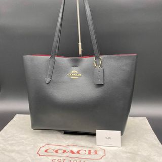 【未使用に近い】 coach 31535 シボ　金属ロゴ トートバッグ　a4