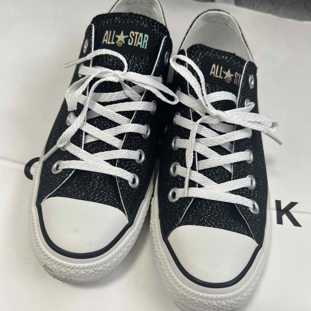 ALL STAR（CONVERSE）(オールスター)のオールスター　黒色　ラメあり レディースの靴/シューズ(スニーカー)の商品写真