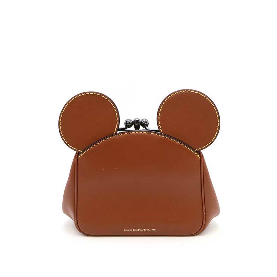 COACH×Disney コーチ ディズニー がま口レザーバッグ ブラウンレディース