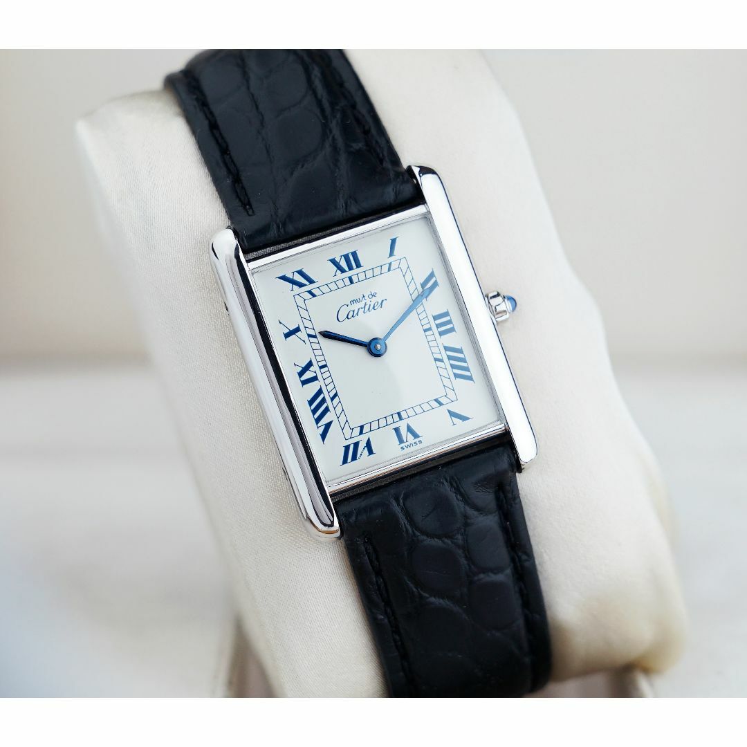 Cartier(カルティエ)の美品 カルティエ マスト タンク シルバー ブルーローマン LM Cartier メンズの時計(腕時計(アナログ))の商品写真
