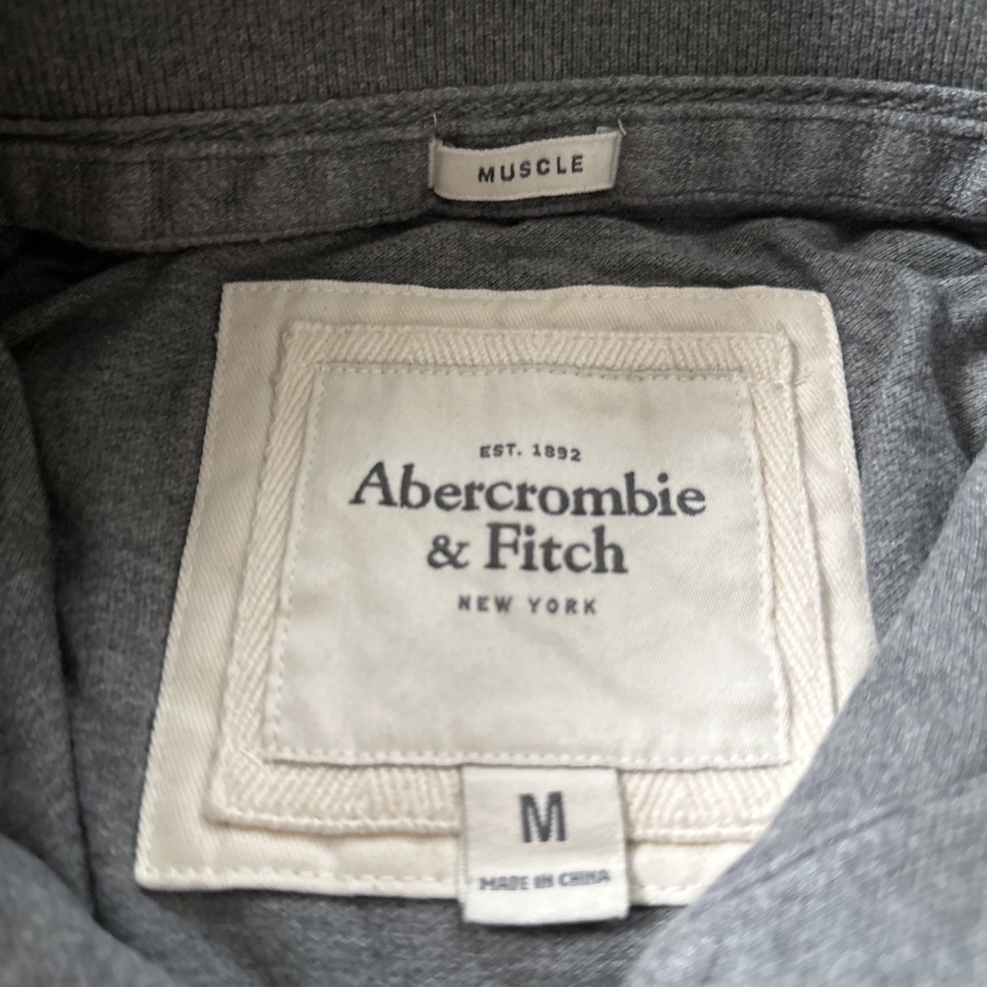 Abercrombie&Fitch(アバクロンビーアンドフィッチ)のAbercrombie & Fitch グレーポロシャツ メンズのトップス(ポロシャツ)の商品写真