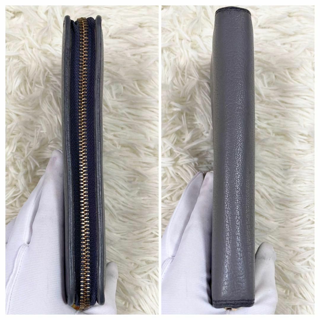 10%OFFクーポン 希少カラー 極美品 ロエベ 長財布 ラウンドファスナー