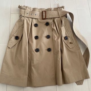 バーバリーブルーレーベル(BURBERRY BLUE LABEL)の美品☆BURBERRYバーバリーブルーレーベトレンチスカート36(ひざ丈スカート)