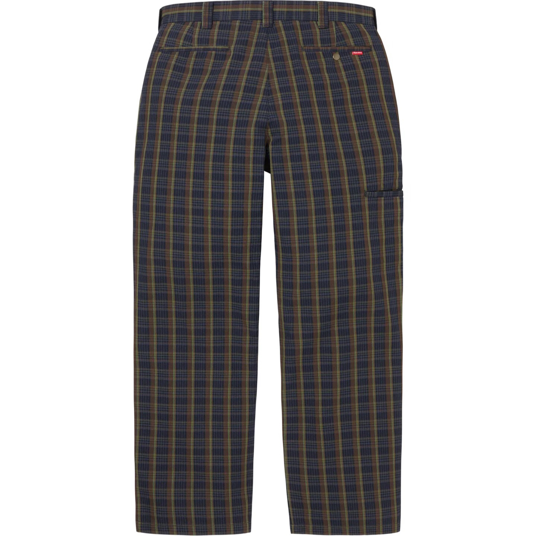 NavyPlaidSIZESupreme  Work Pant