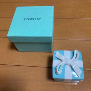 ティファニー(Tiffany & Co.)のTiffany&Co. ミニーブルーボウボックス(陶器小物入れ)(小物入れ)