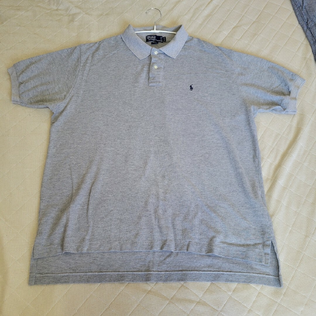 POLO RALPH LAUREN(ポロラルフローレン)の古着超美品！ポロ ラルフローレン ポロシャツ 定番色グレー☆サイズXL メンズのトップス(ポロシャツ)の商品写真