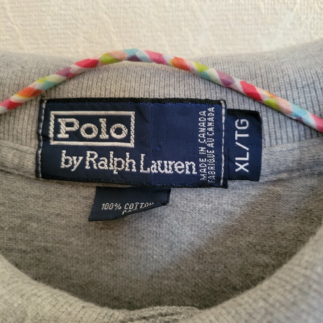 POLO RALPH LAUREN(ポロラルフローレン)の古着超美品！ポロ ラルフローレン ポロシャツ 定番色グレー☆サイズXL メンズのトップス(ポロシャツ)の商品写真