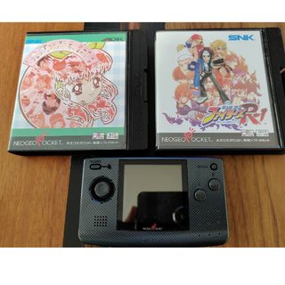 ネオジオ(NEOGEO)のNEOGEO POCKET 本体　ソフト2本(携帯用ゲーム機本体)