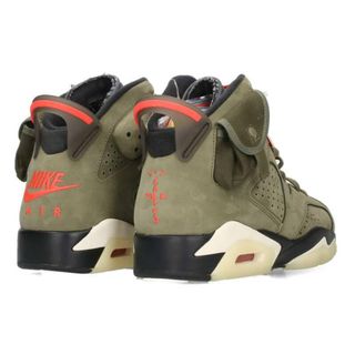 NIKE ナイキ スニーカー CN1084-200 AIR JORDAN 6 AJ6 RETRO SP TRAVIS SCOTT トラヴィススコット エアジョーダン レトロ スニーカー モスグリーン系 26.5cm【美品】