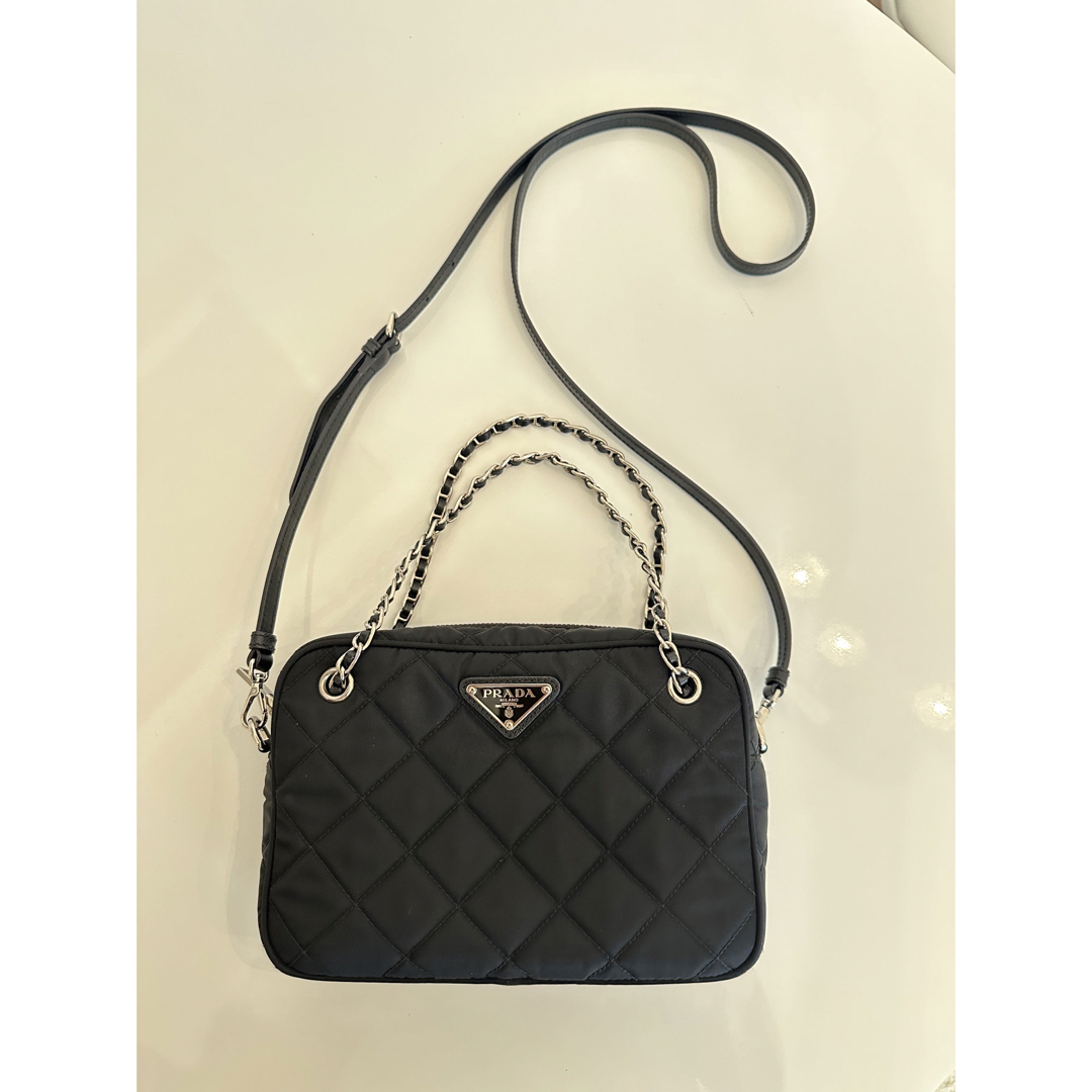 【夏休み特価】PRADA キルティング ナイロン チェーン 2way