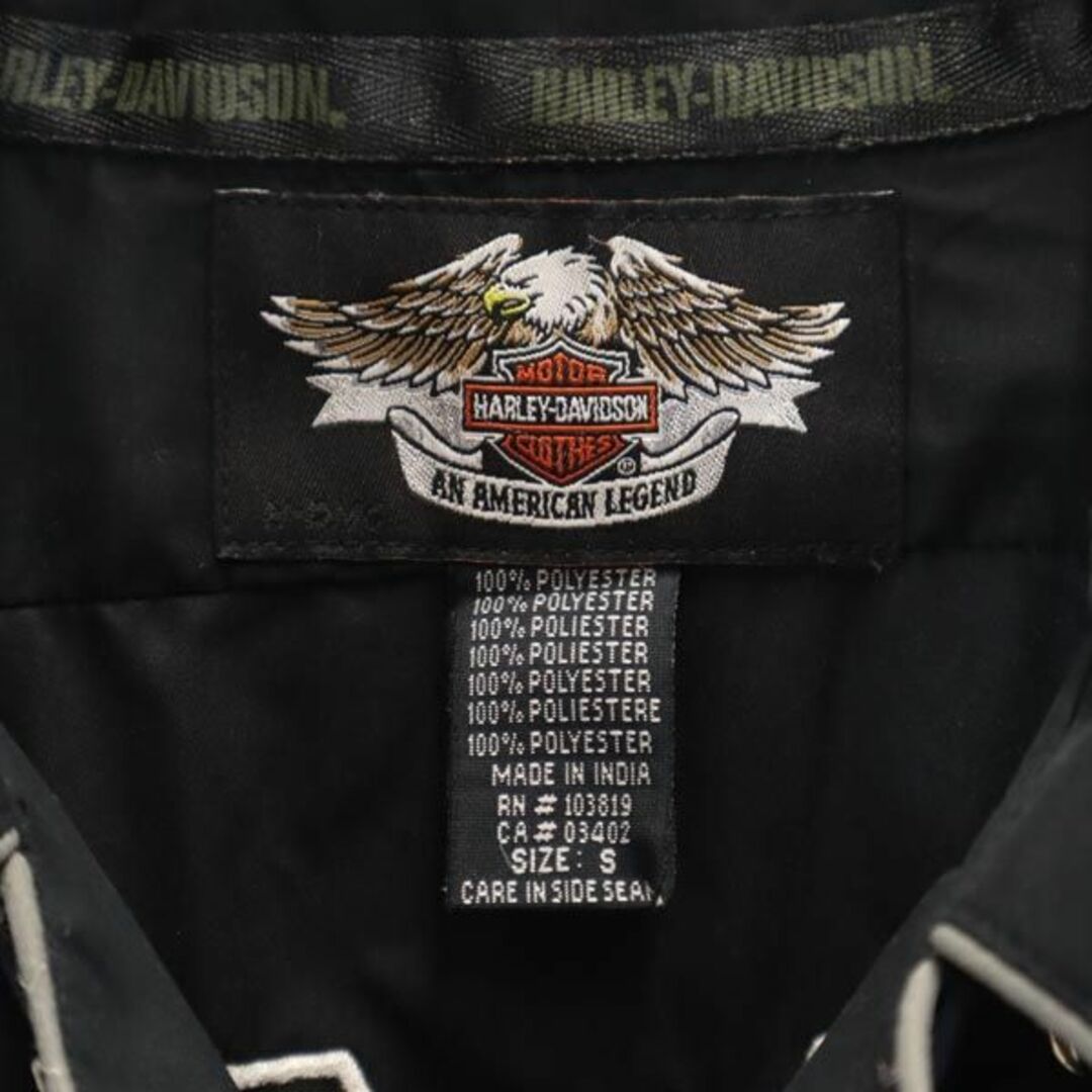 Harley Davidson ハーレーダビッドソン バック ロゴ 刺繍 半袖 ワークシャツ S 黒 HARLEY DAVIDSON メンズ 【中古】 【230715】 メール便可の通販 by 古着屋BIG2nd Used Harley Davidson Work shirts Size S