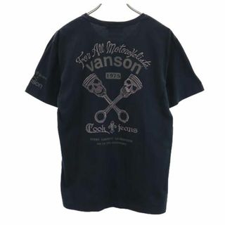 バンソン(VANSON)のバンソン バックプリント 半袖 Tシャツ 3 黒系 VANSON ロゴ メンズ 【中古】  【230715】 メール便可(Tシャツ/カットソー(半袖/袖なし))