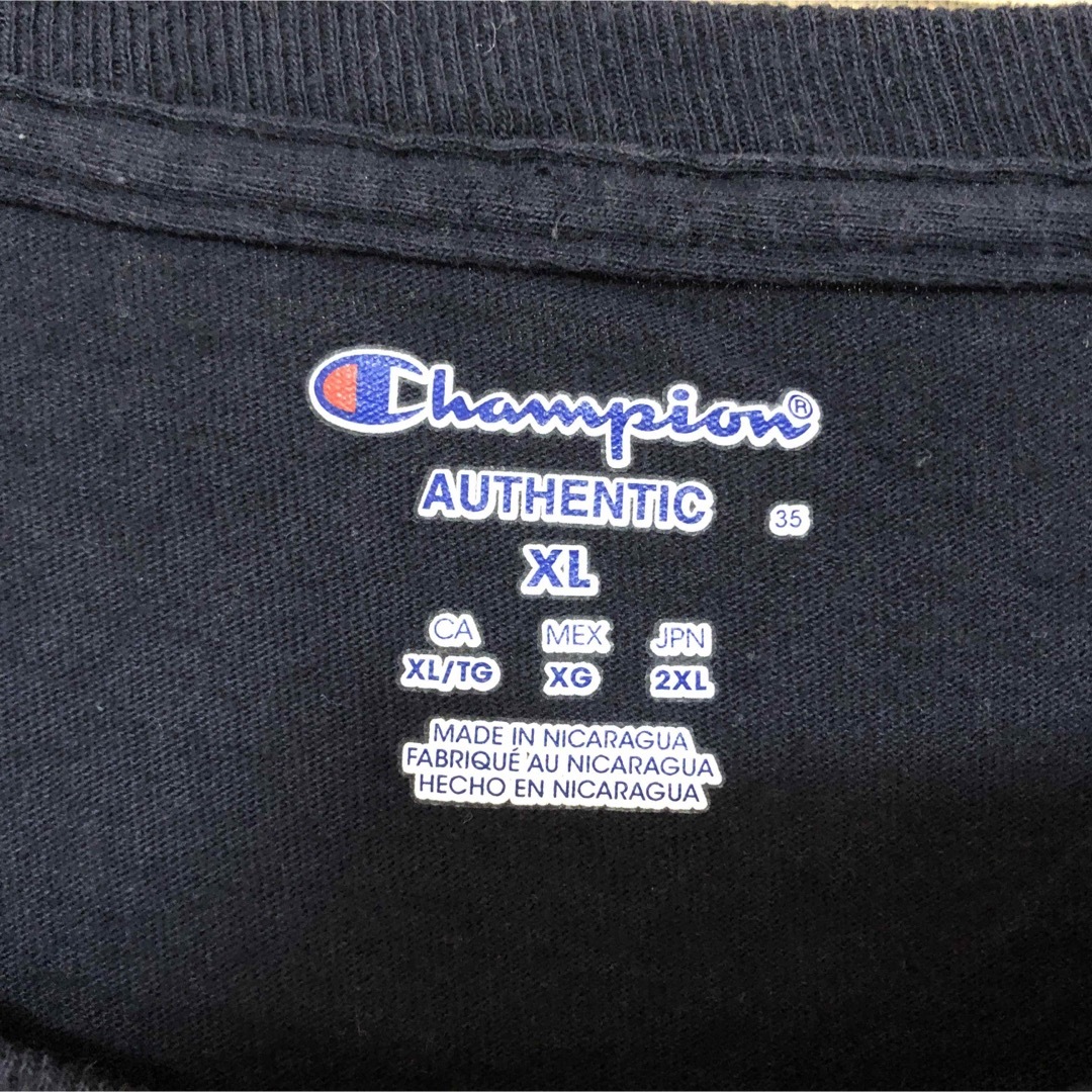 Champion(チャンピオン)の【チャンピオン】半袖Tシャツ アメフト　カレッジロゴ　ネイビー　ビッグサイズ60 メンズのトップス(Tシャツ/カットソー(半袖/袖なし))の商品写真